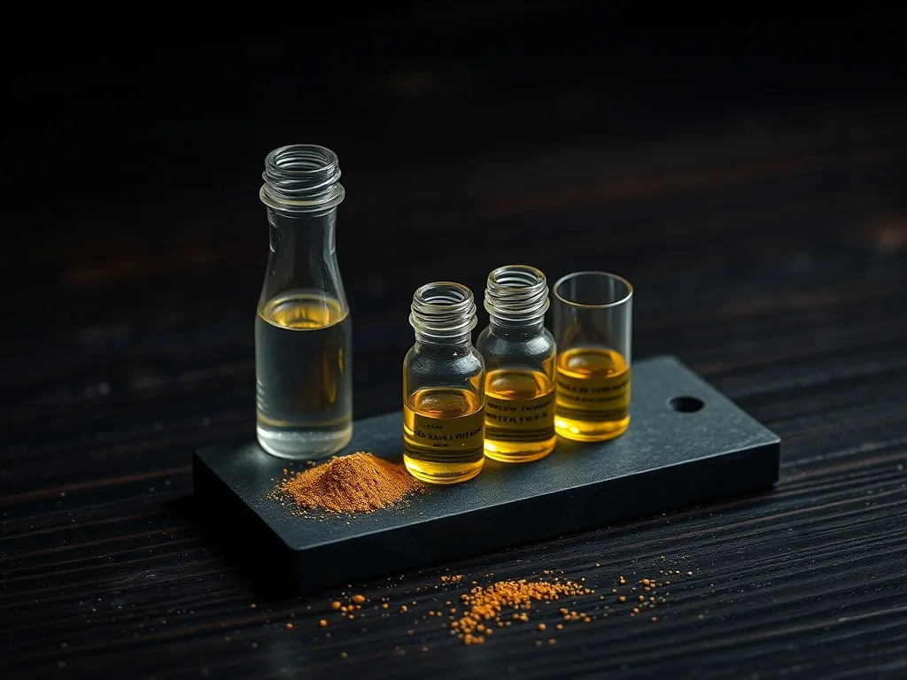 A professional gold acid testing kit with small glass bottle